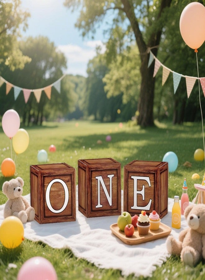 WEIKA One Boxes for 1st Birthday Wood Grain, 3 Balloon Boxes, Baby Girl & Boy 1st Birthday Party Decorations, Reusable (Wood Grain) - Image 5